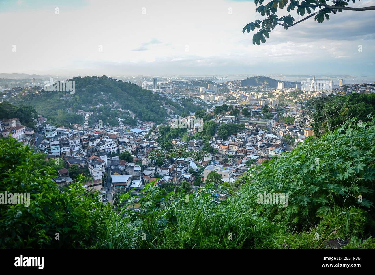 Looking over Rio from Santa Teresa, Rio de Janeiro, Brazil Stock Photo