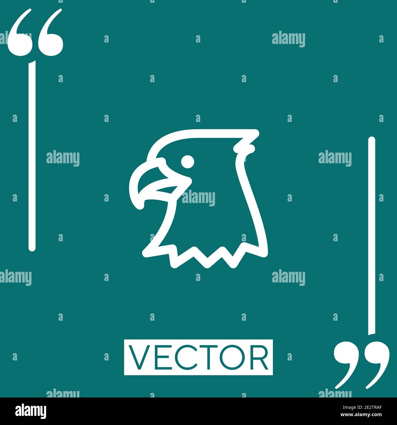 eagle vector icon Linear icon. Editable stroke line Stock Vector