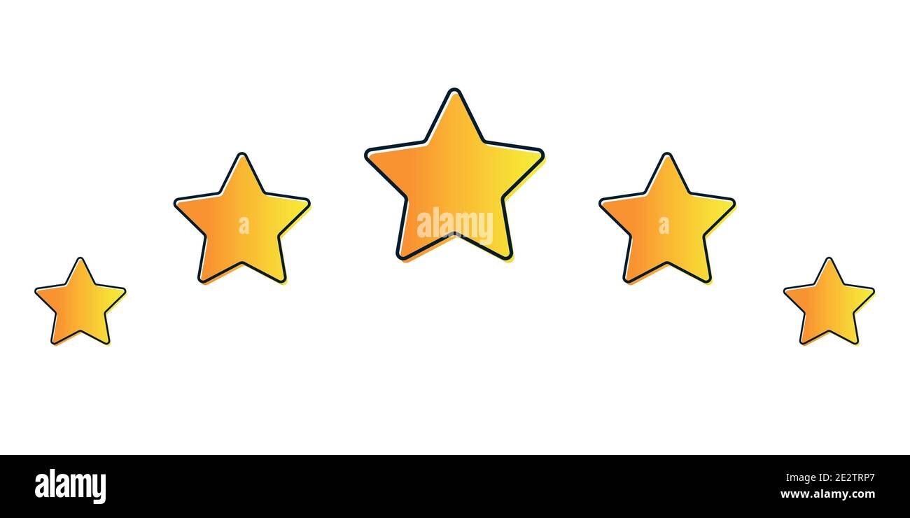 Five Star Product Quality Rating With Reflection Stock Vector