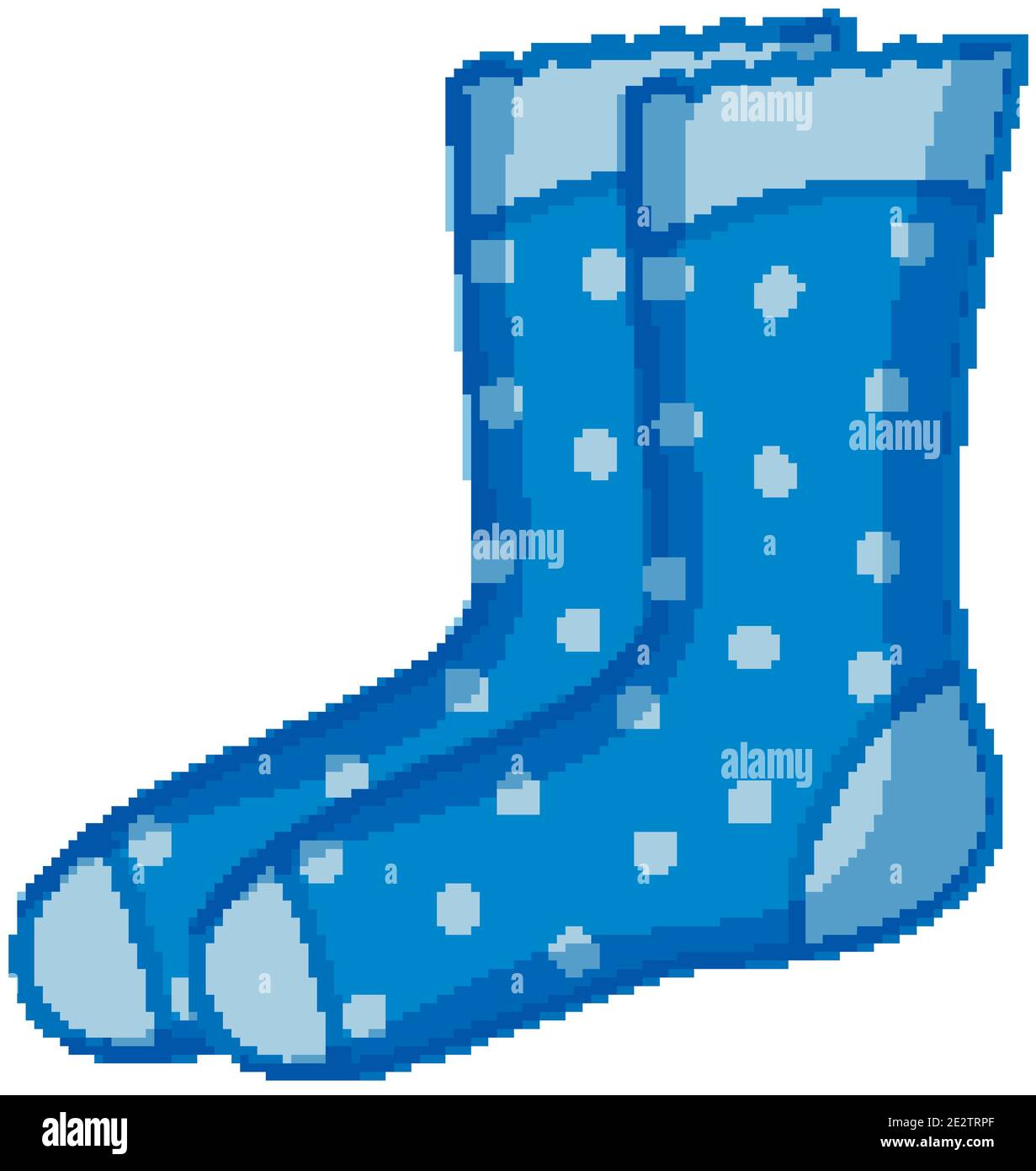 Blue polka dots socks cartoon style isolated on white background  illustration Stock Vector Image & Art - Alamy