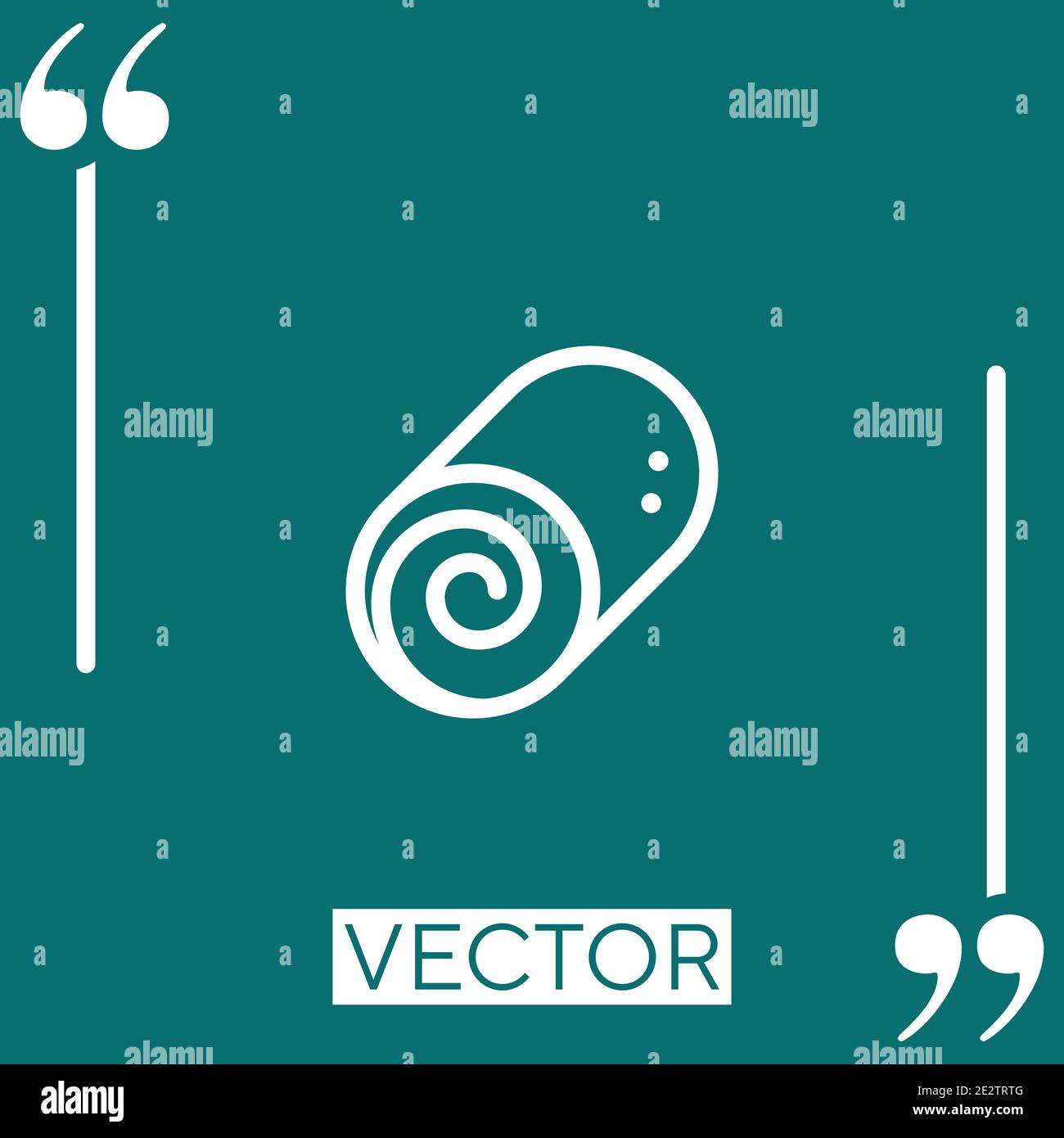 cinnamon roll vector icon Linear icon. Editable stroke line Stock Vector