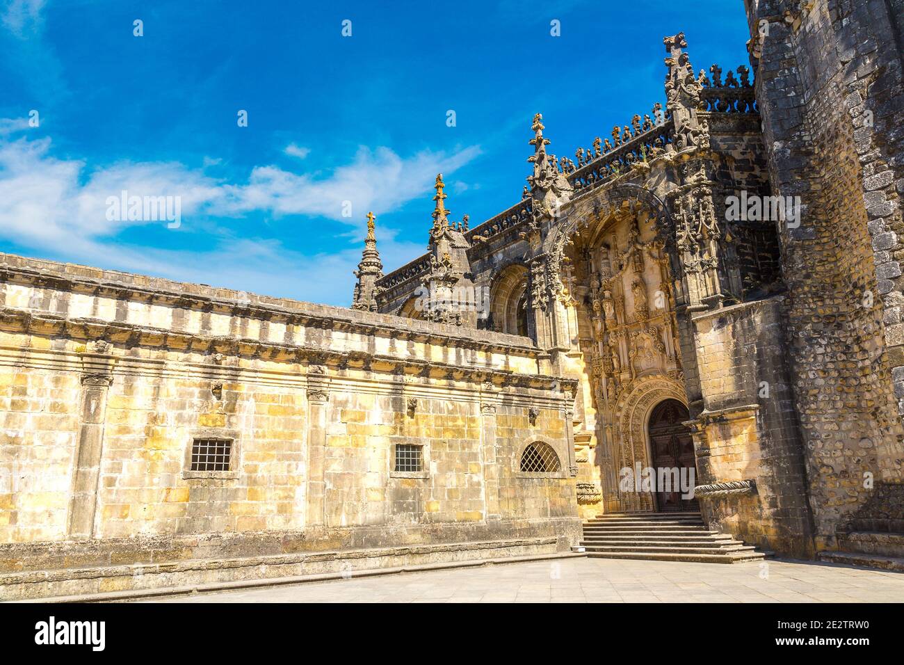 Manueline gate of the Convent of Christ in medieval Templar castle in ...