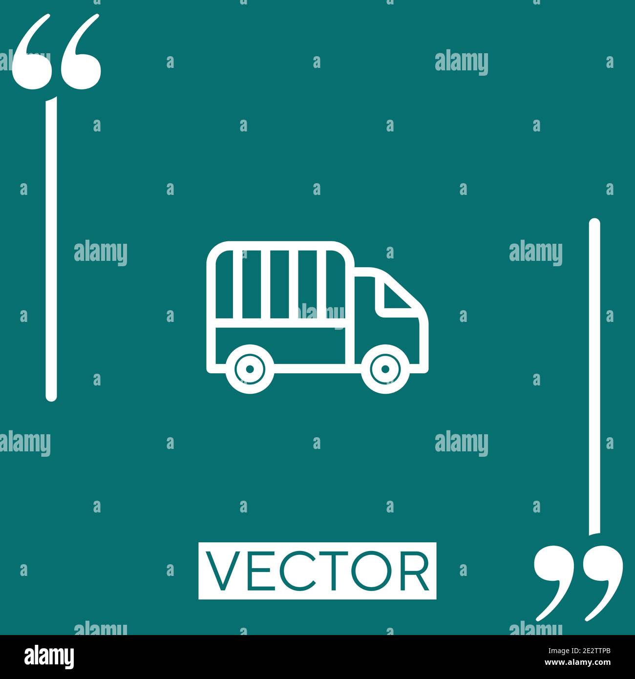delivery truck vector icon Linear icon. Editable stroke line Stock ...