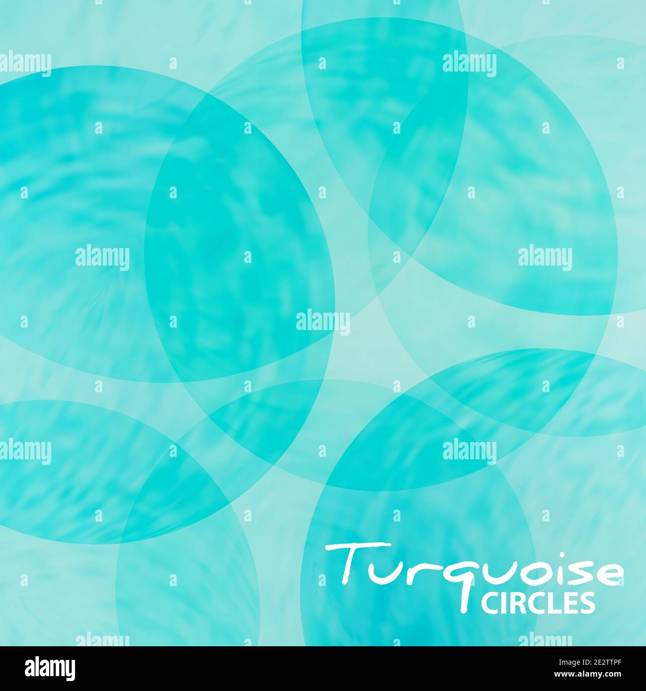 Abstract Circles Art Background In Bright Dark And Medium Turquoise