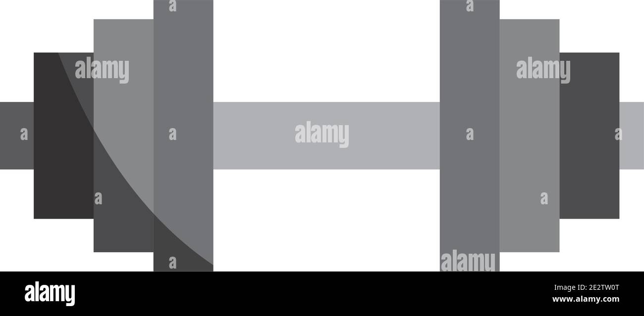gym fitness dumbbell workout equipment in flat style vector ...