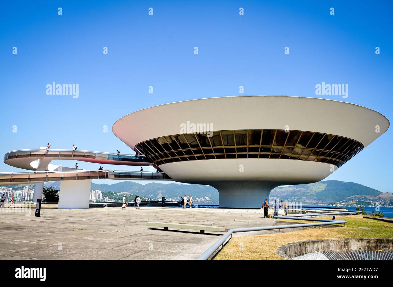 Niteroi Contemporary Art Museum, Rio de Janeiro, Brazil Stock Photo