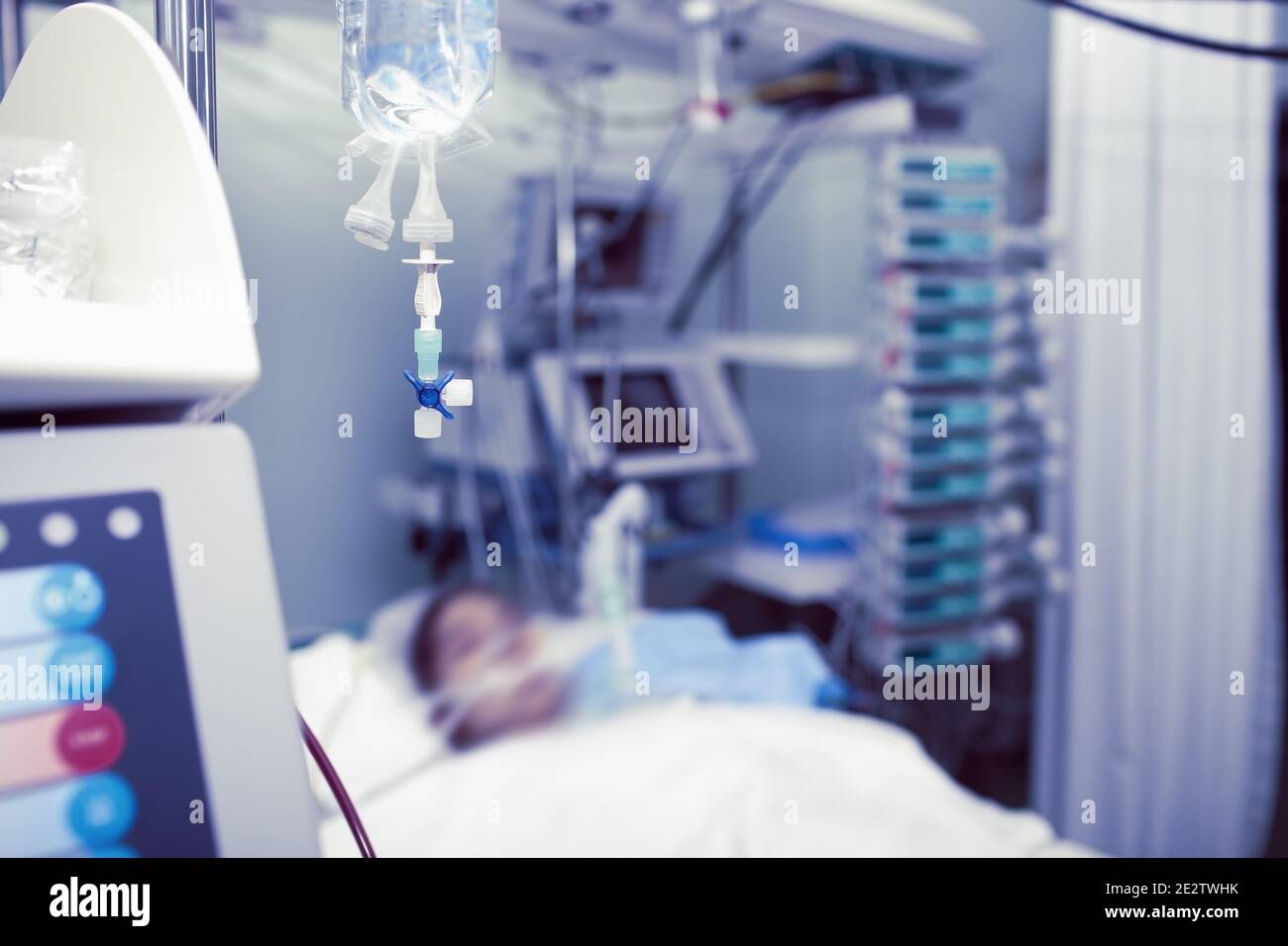 Patient in the intensive care unit Stock Photo - Alamy