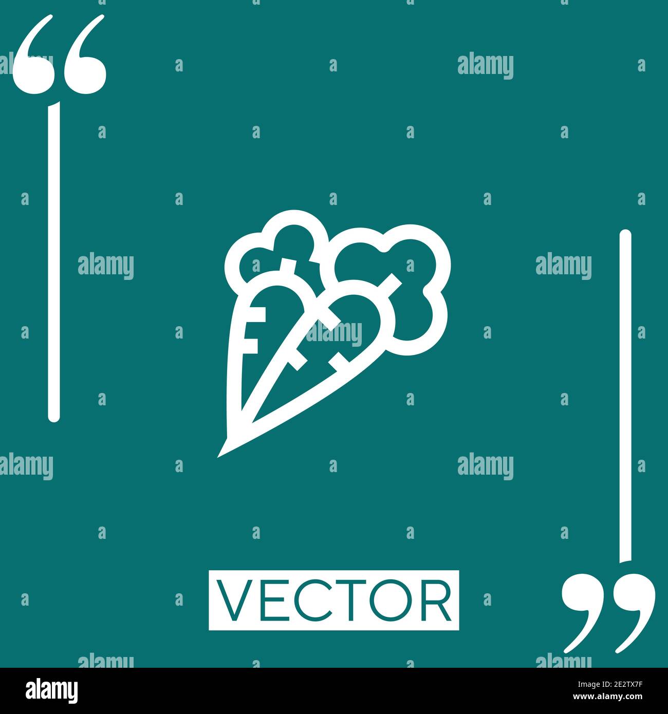 carrot vector icon Linear icon. Editable stroked line Stock Vector