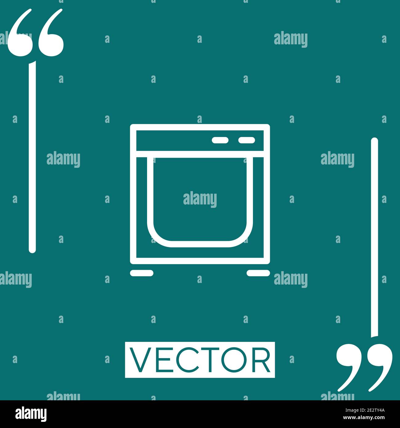 drying machine vector icon Linear icon. Editable stroked line Stock Vector