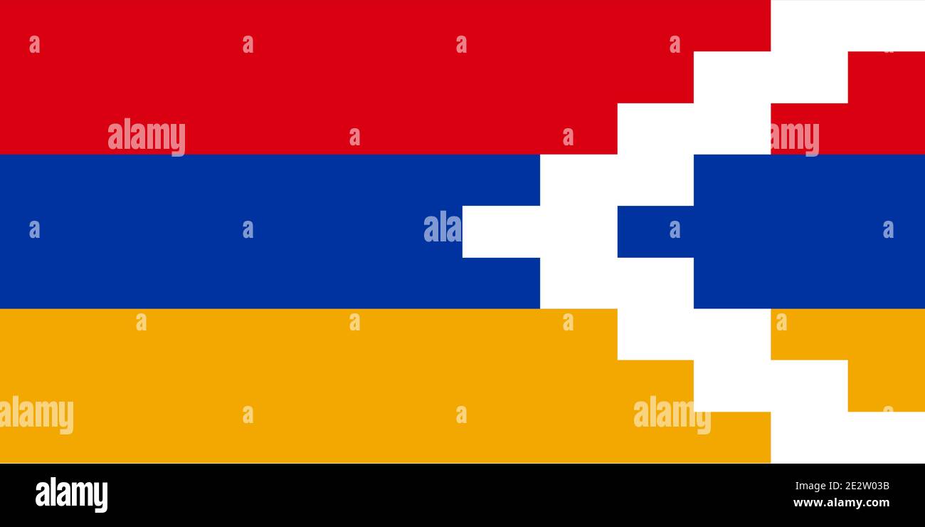 National flag of the Republic of Artsakh Stock Vector