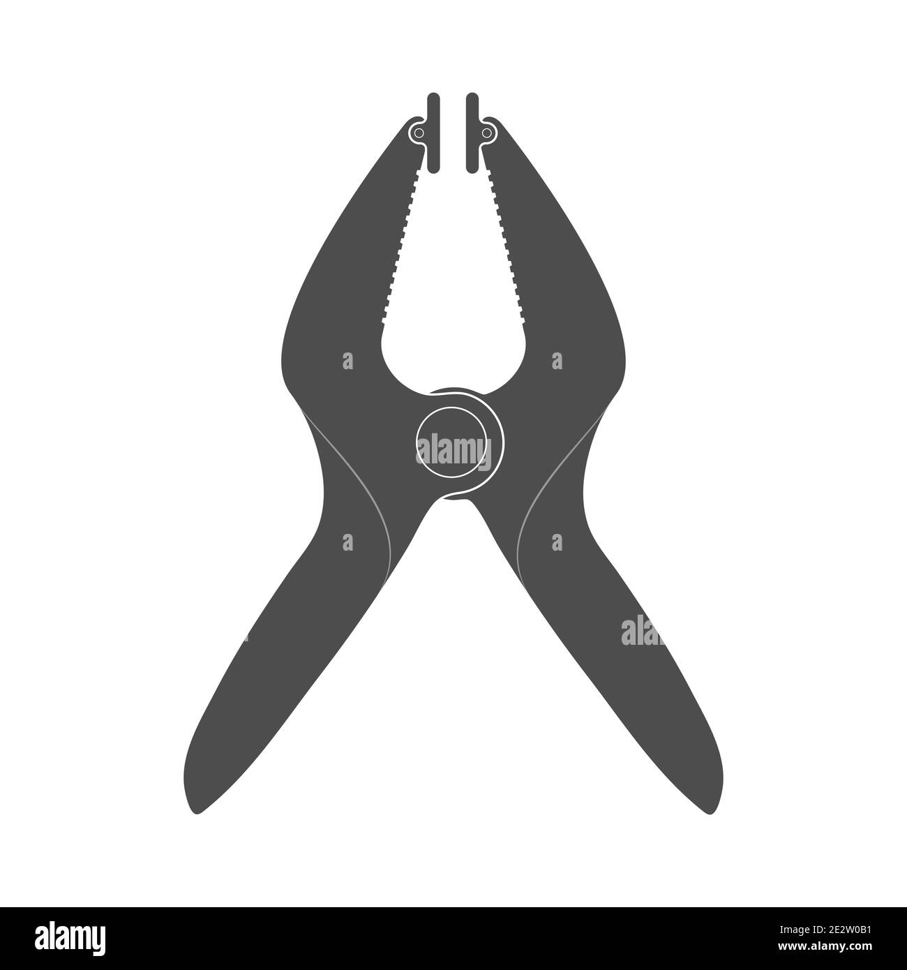 Clip. Simple vector icon isolated on a white background. Flat style Stock Vector