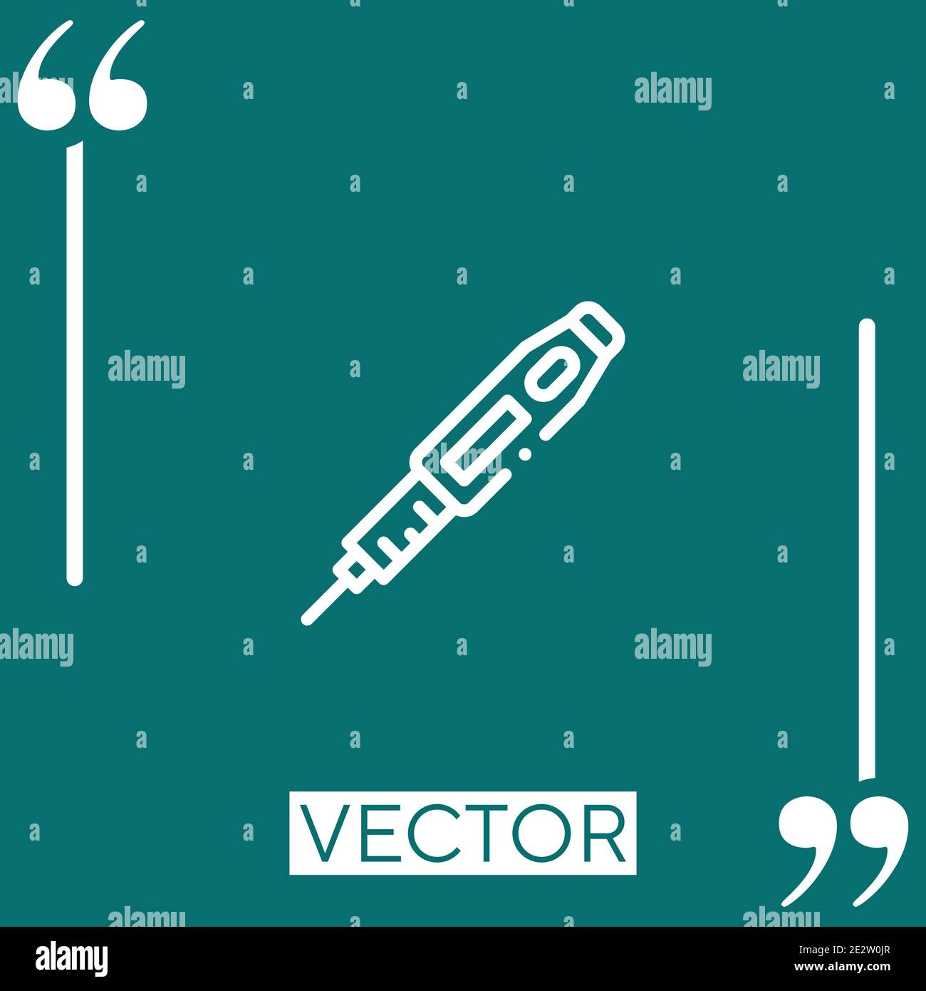 insulin vector icon Linear icon. Editable stroke line Stock Vector