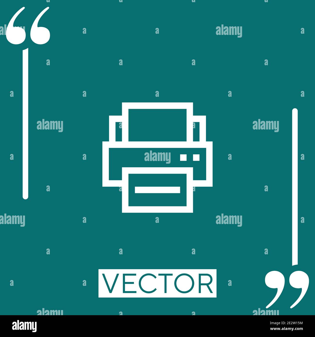 printer vector icon Linear icon. Editable stroke line Stock Vector