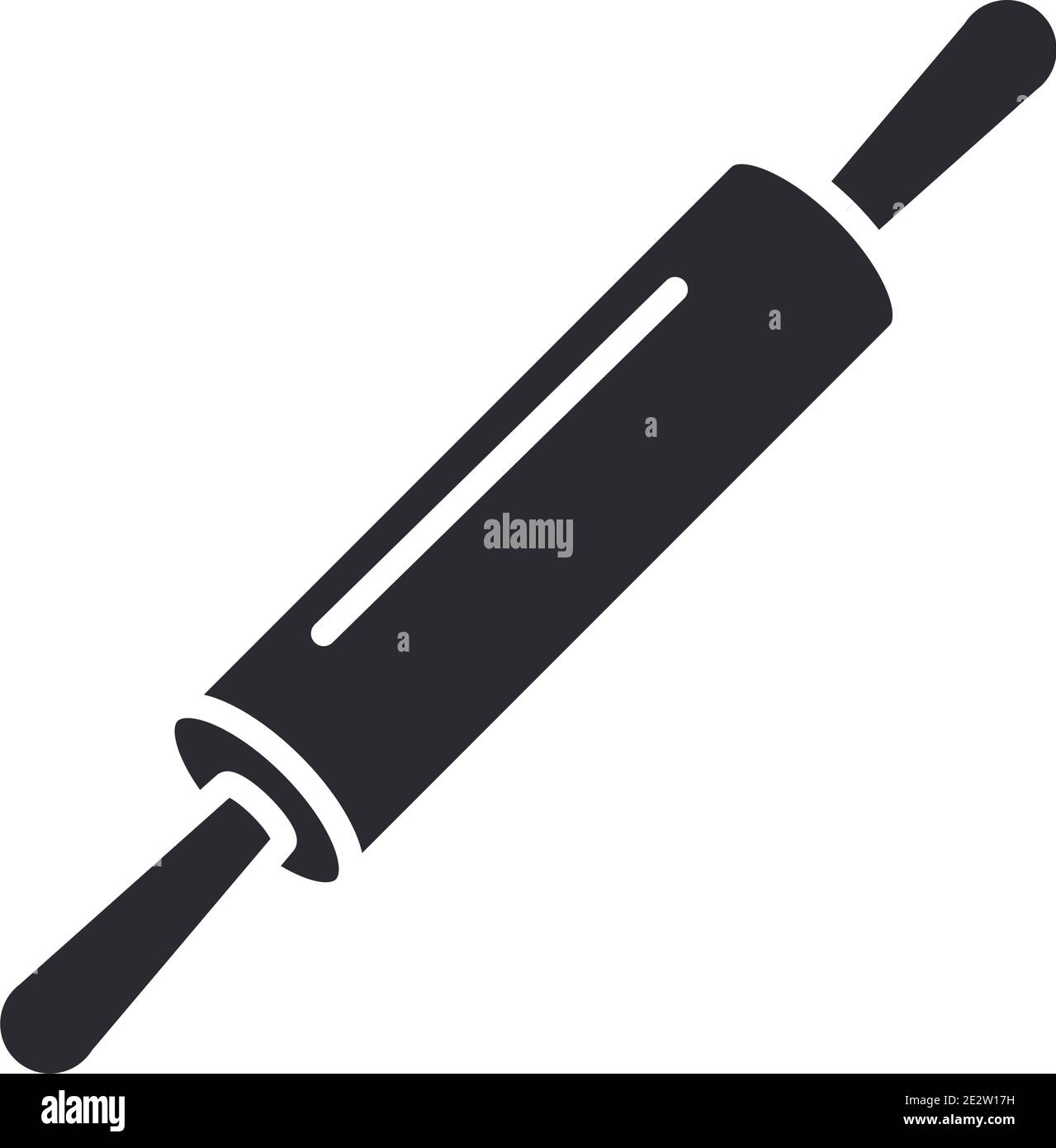 chef, roller pin kitchen utensil silhouette style icon vector