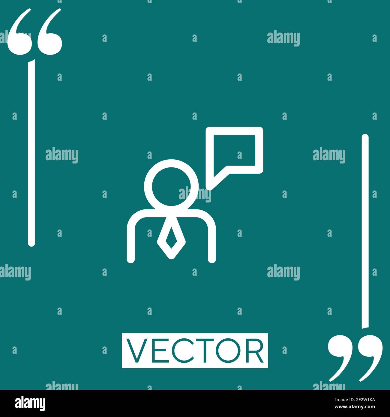 leader vector icon Linear icon. Editable stroke line Stock Vector Image ...