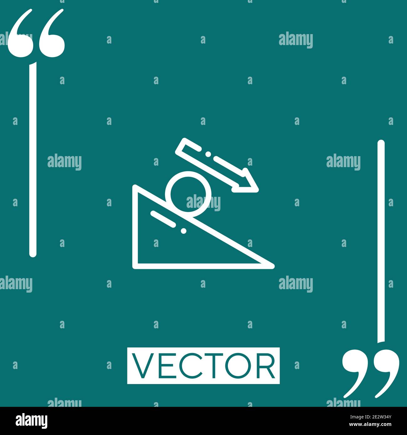 law of motion Linear icon. Editable stroke line Stock Vector