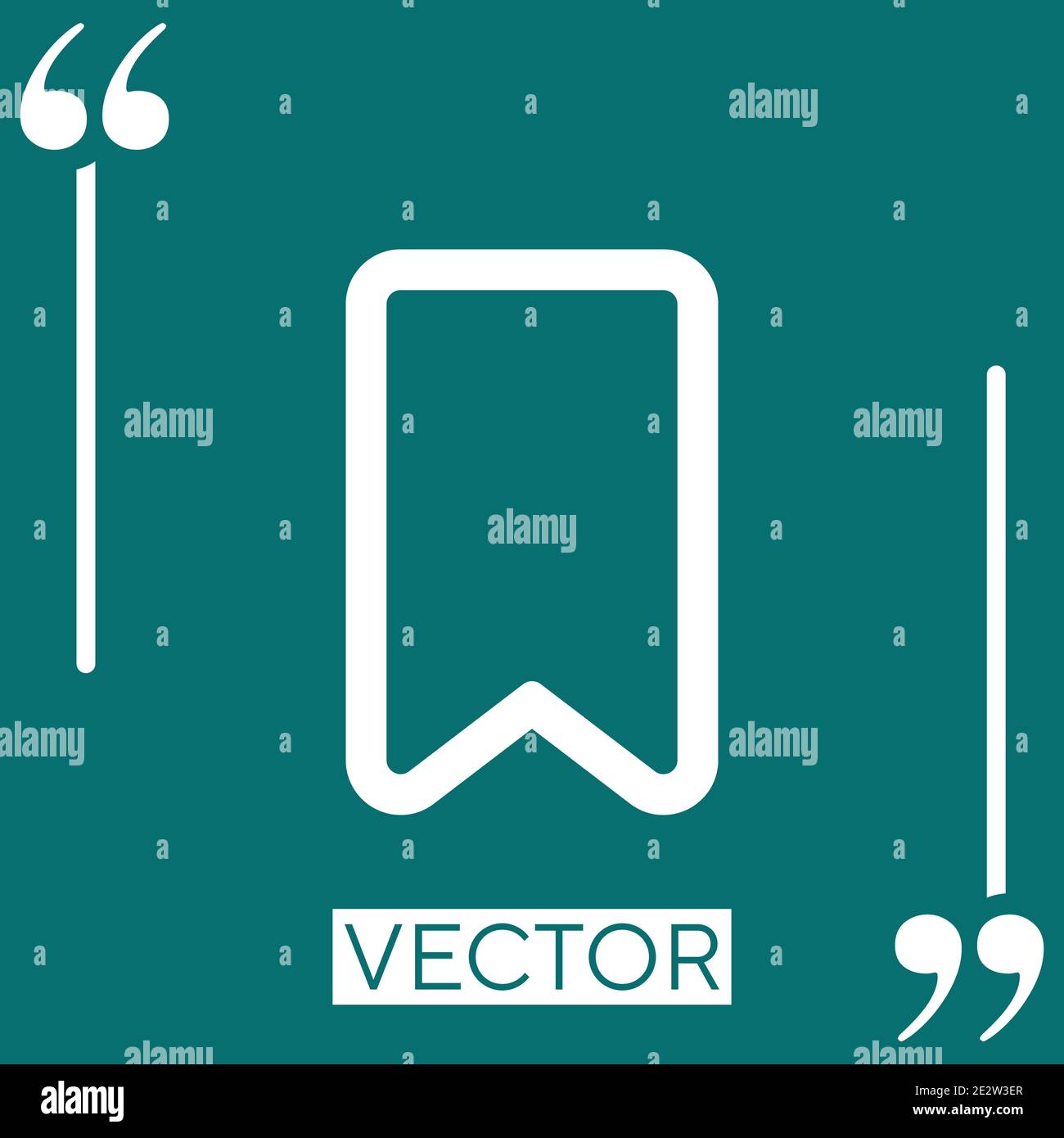 bookmark outline vector icon Linear icon. Editable stroke line Stock Vector
