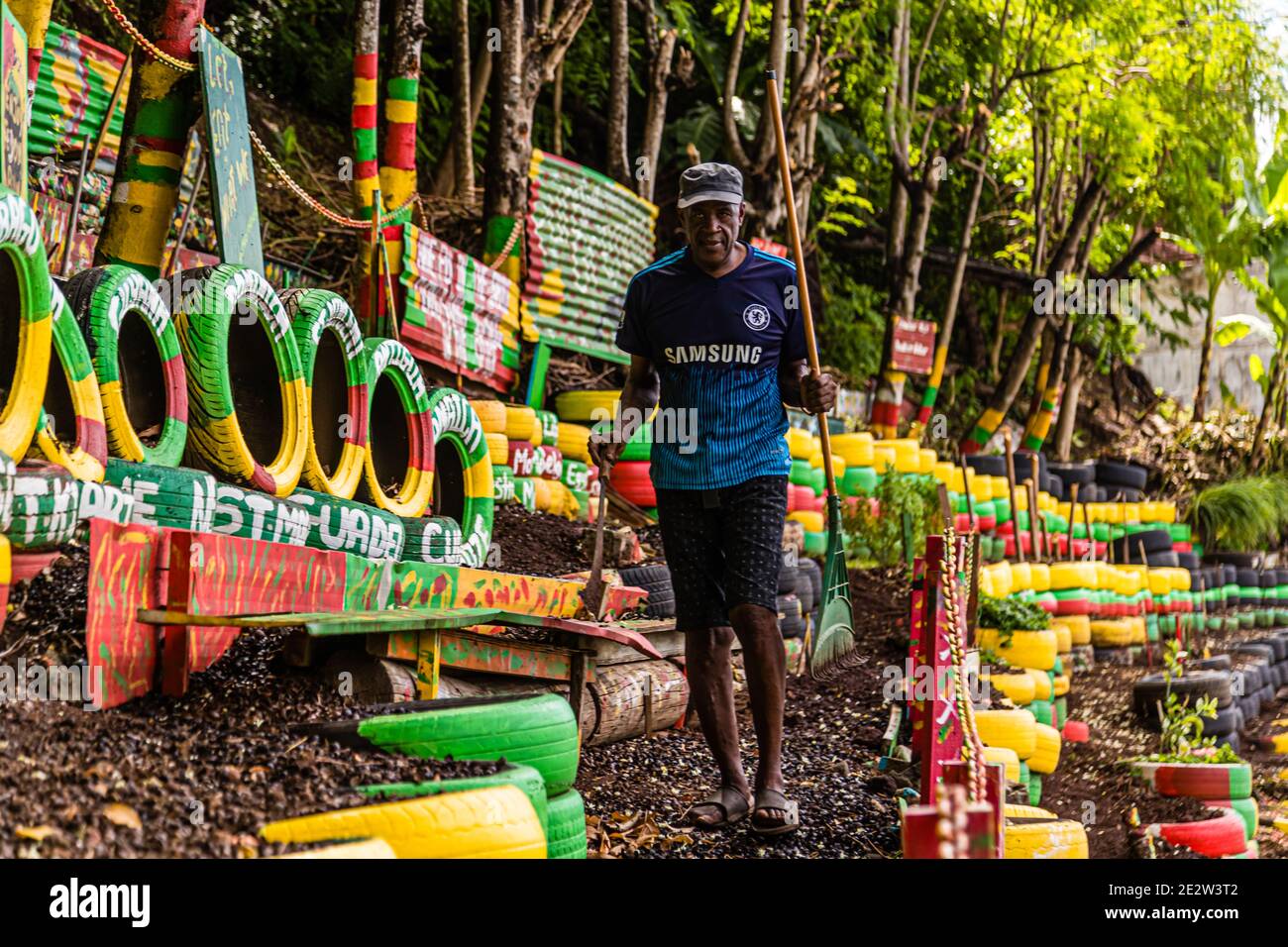 Charlies Bar in Grand Mal, Grenada Stock Photo Alamy