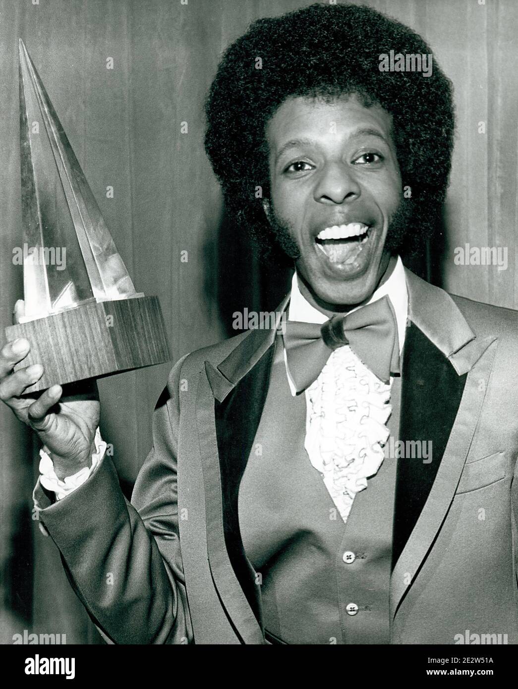 Sly Stone of the psychedelic soul group 'Sly And The Family Stone' at the American Music Awards 1974 Credit: Ralph Dominguez/MediaPunch Stock Photo