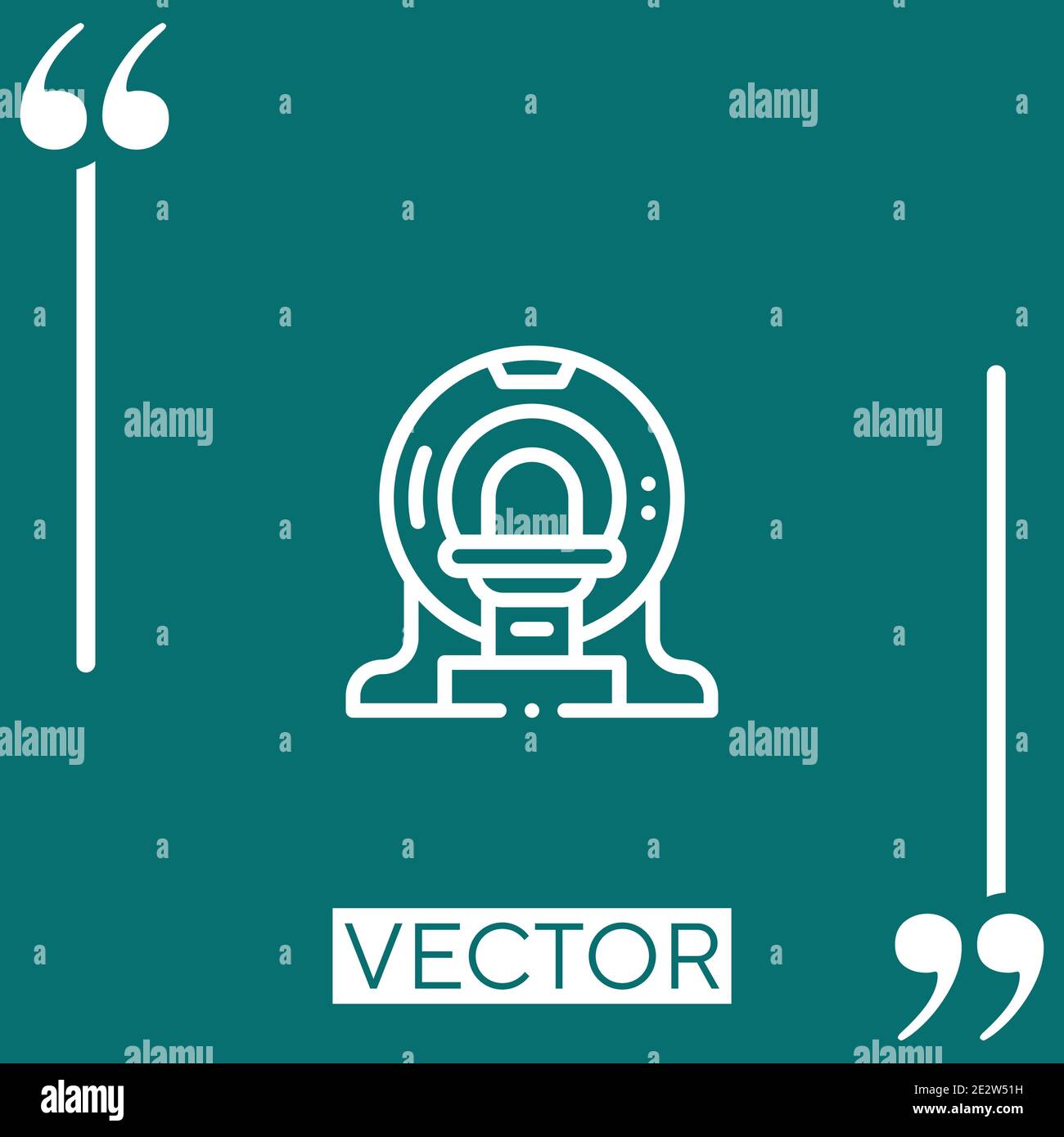mri vector icon Linear icon. Editable stroked line Stock Vector
