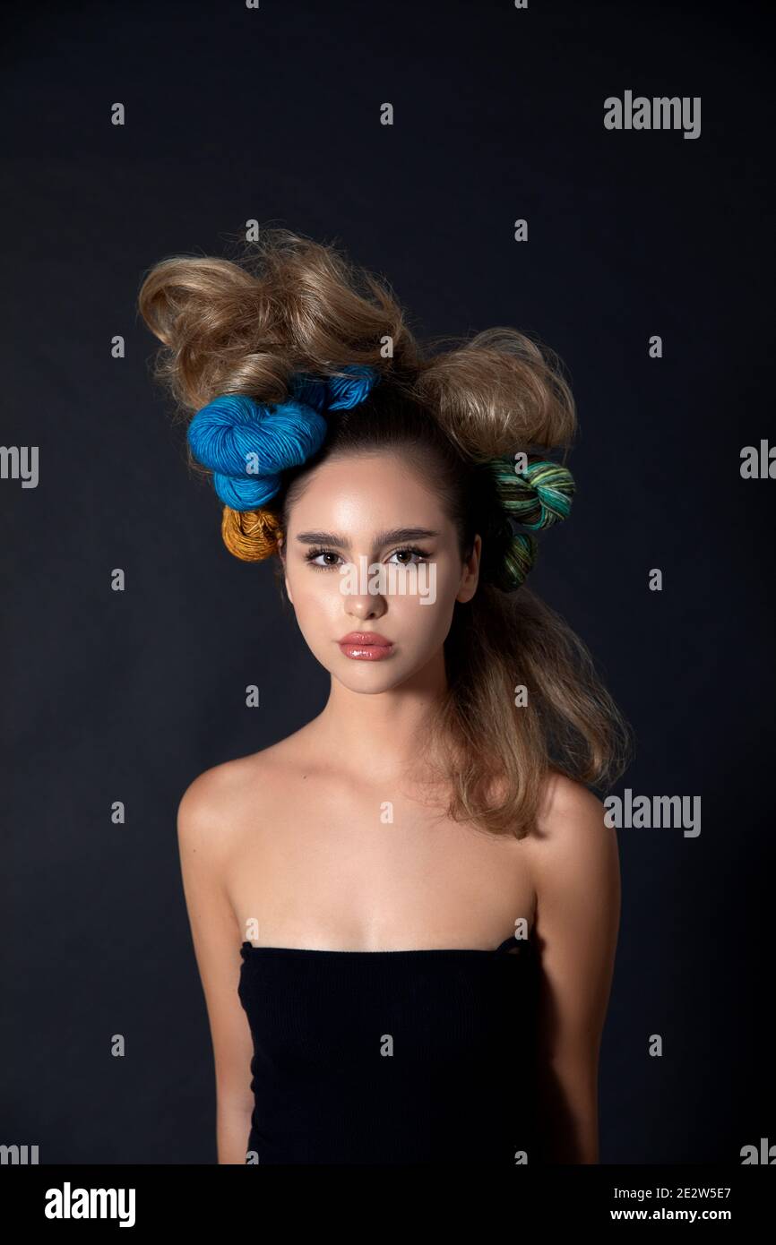 Spanish Updo Hair Stock Photo Alamy