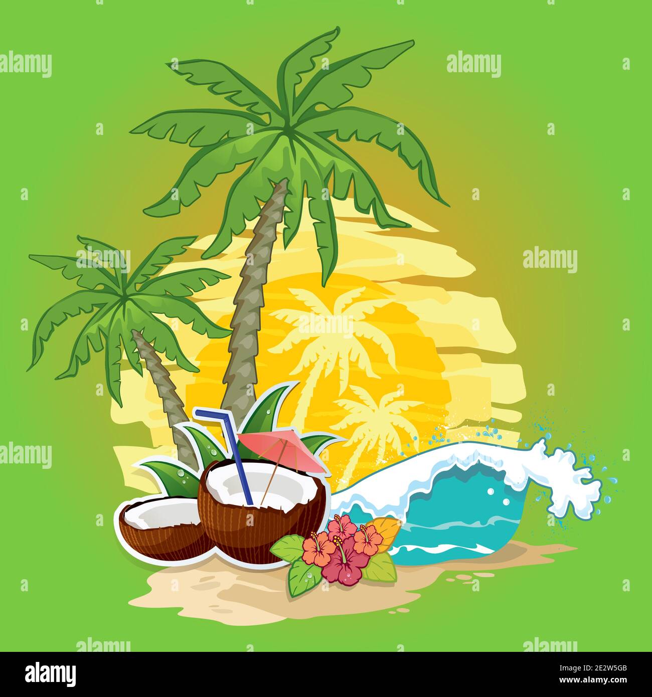 Tour and travel to the beach Stock Vector Image & Art - Alamy