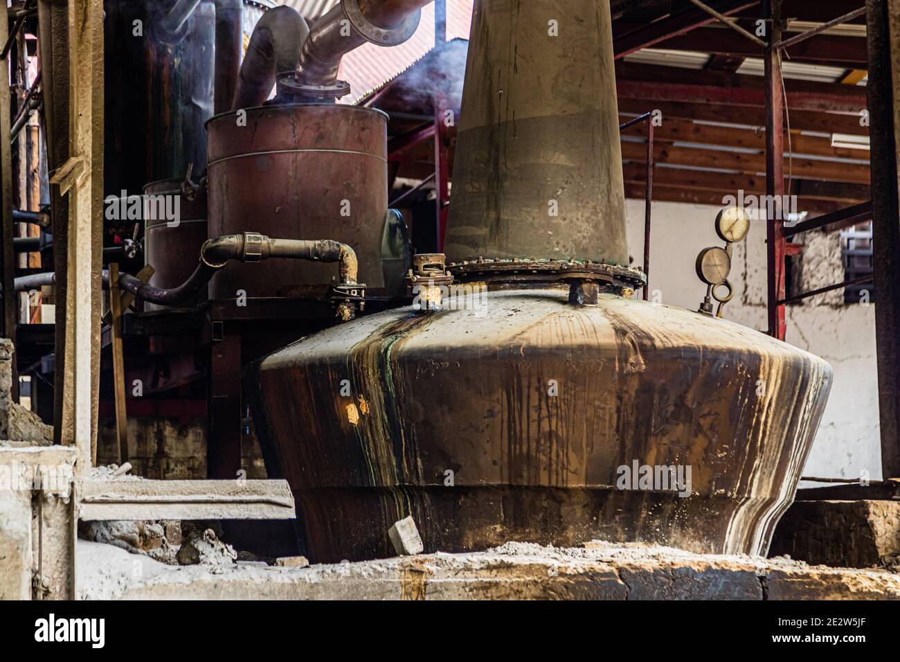 Antoine Rivers Rum Distillery, Saint Patrick, Grenada Stock Photo