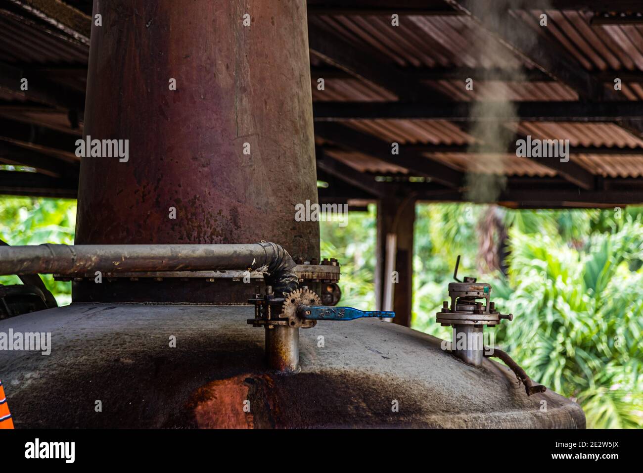 Antoine Rivers Rum Distillery, Saint Patrick, Grenada Stock Photo
