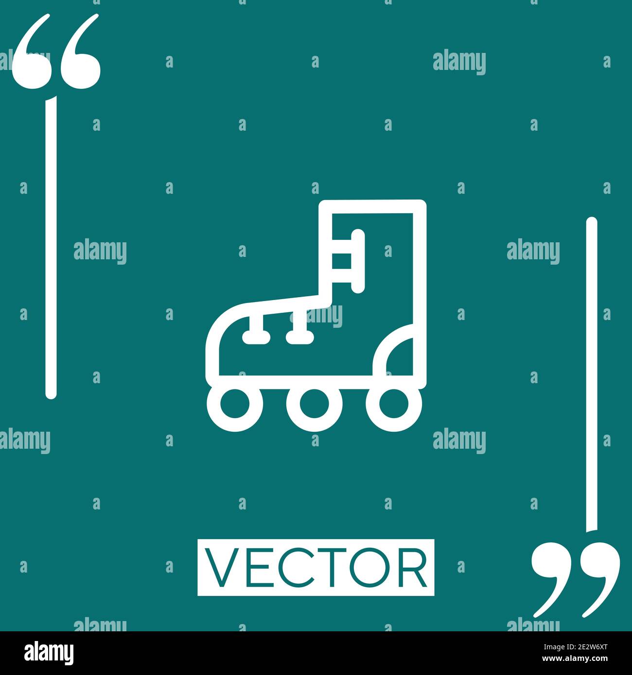roller skates vector icon Linear icon. Editable stroked line Stock Vector