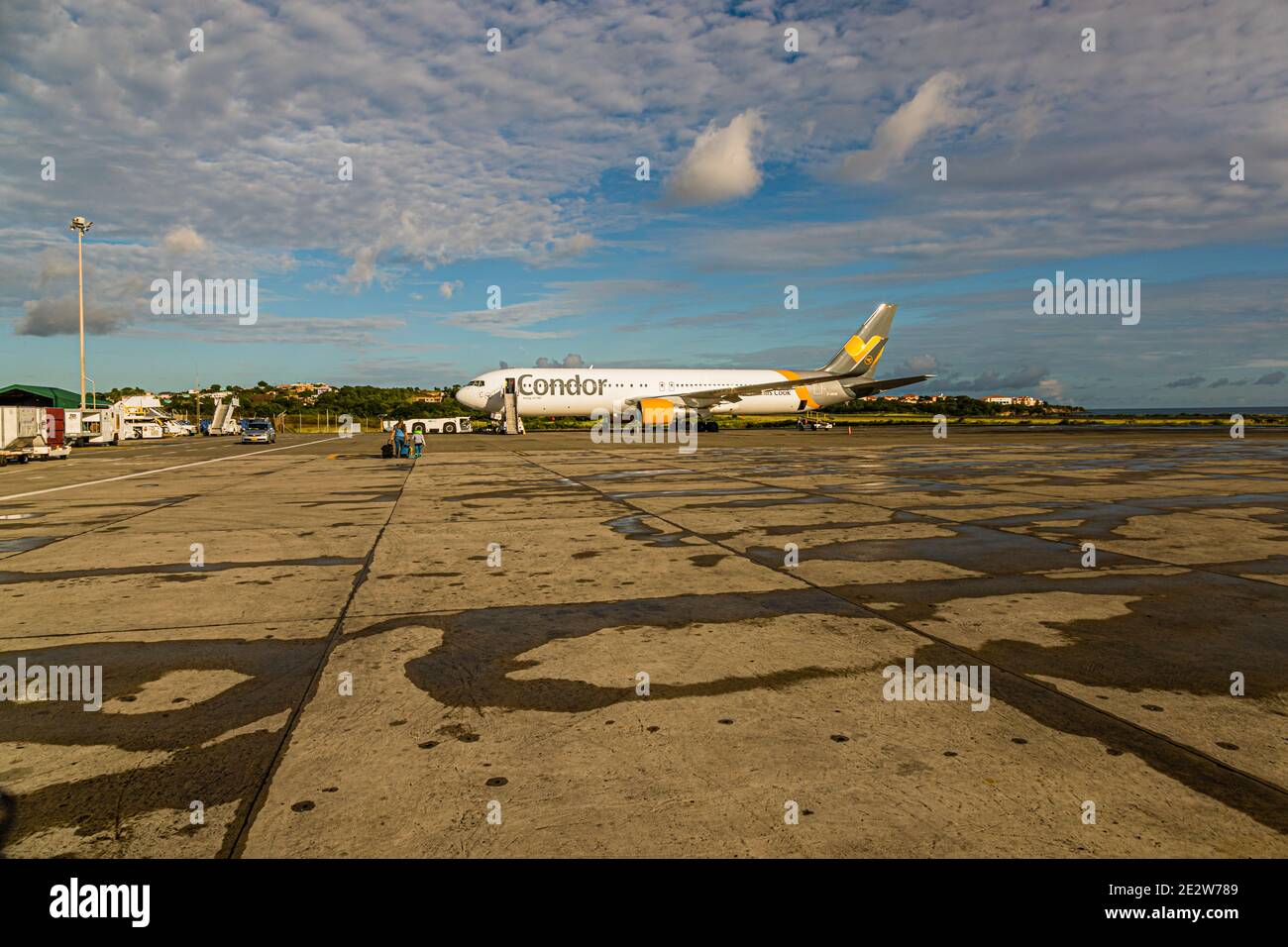 Condor Aircraft on Grenada Airport Stock Photo