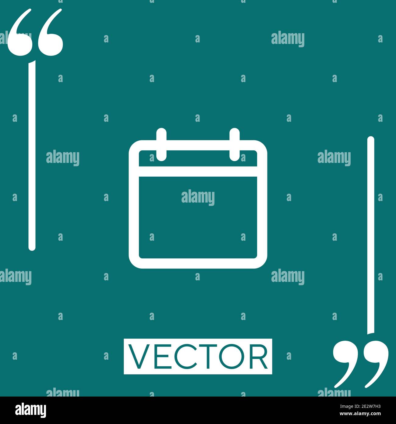 calendar empty page outline vector icon Linear icon. Editable stroke line Stock Vector