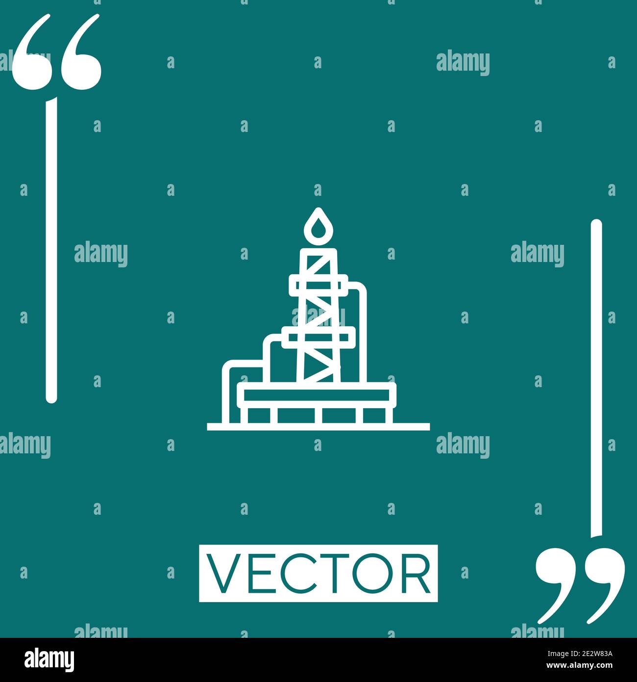 drilling rig vector icon Linear icon. Editable stroke line Stock Vector ...