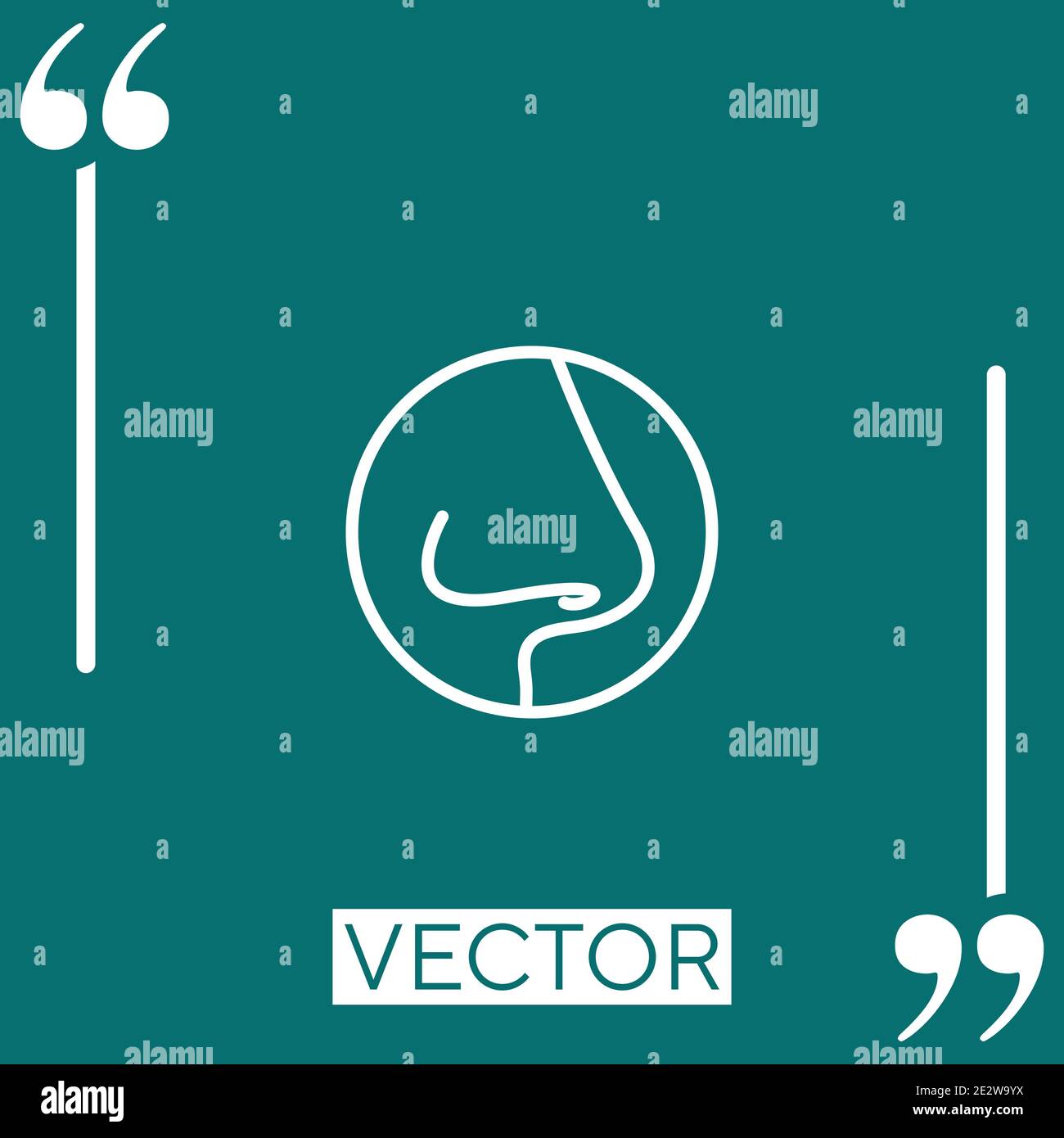 nose vector icon Linear icon. Editable stroke line Stock Vector Image ...