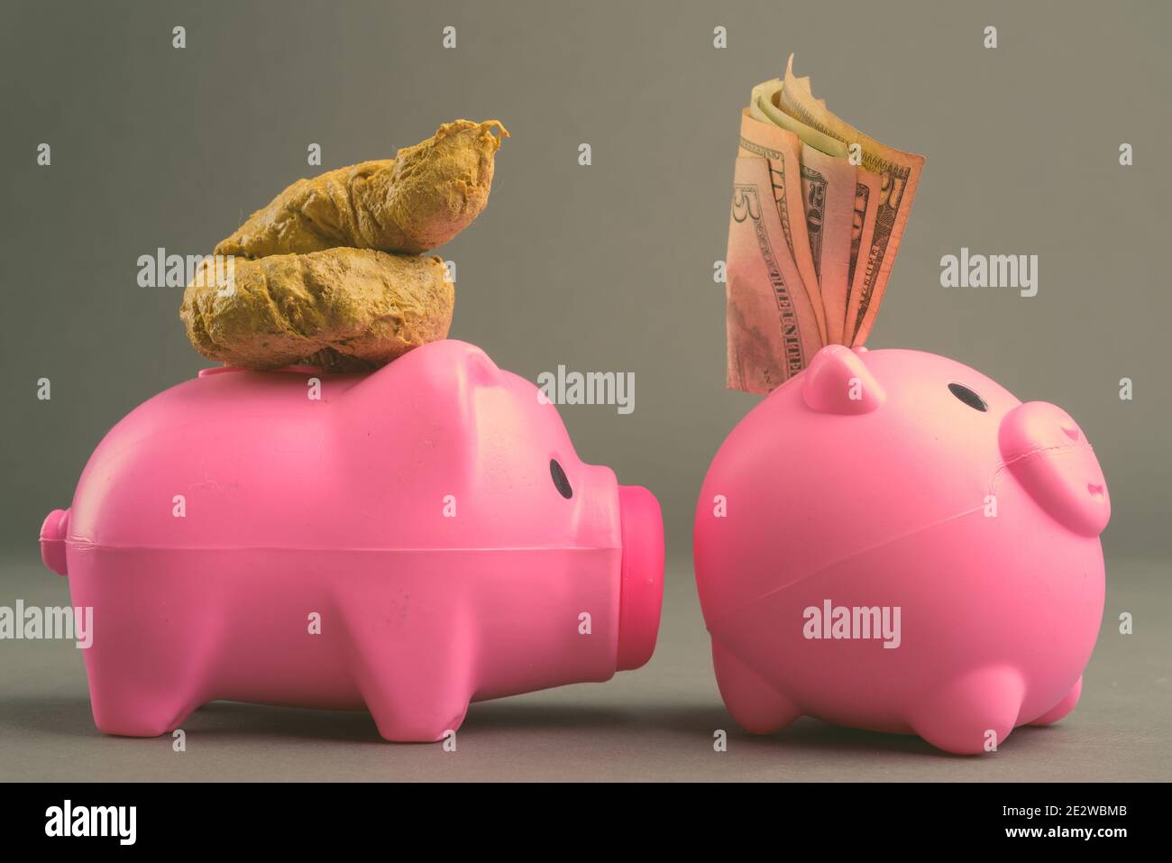 Two Piggy Banks In A Row Stock Photo Alamy