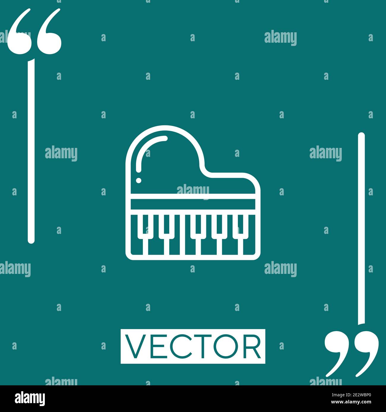 piano vector icon Linear icon. Editable stroke line Stock Vector