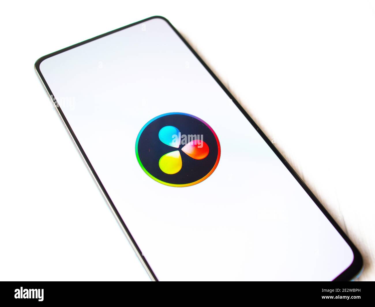 Assam, india - January 15, 2020 : DaVinci Resolve logo on phone screen ...