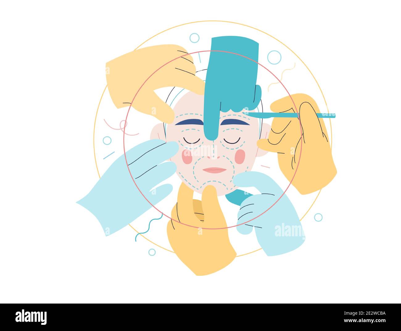 Skin line botox injection Cut Out Stock Images & Pictures - Alamy