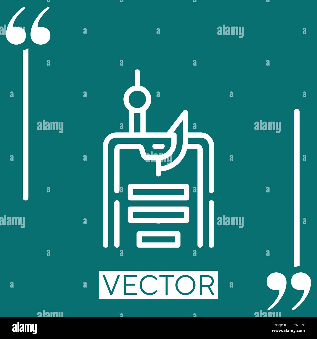 phishing vector icon Linear icon. Editable stroked line Stock Vector