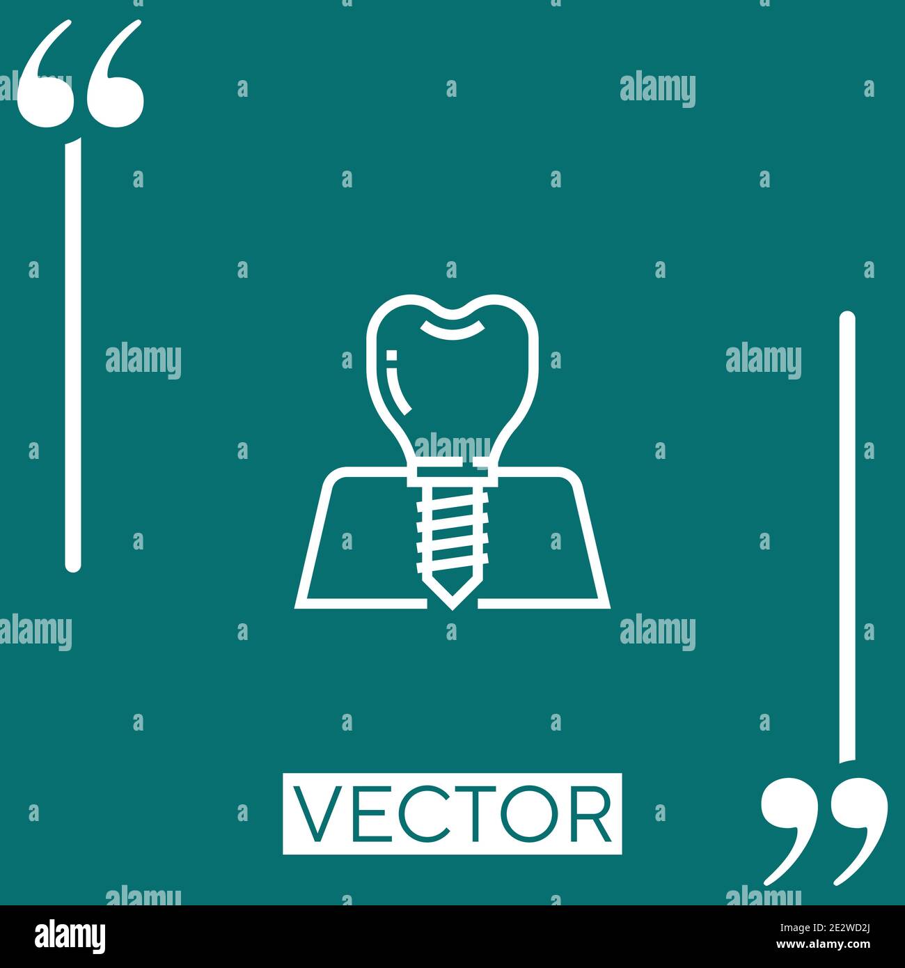 implants vector icon Linear icon. Editable stroke line Stock Vector