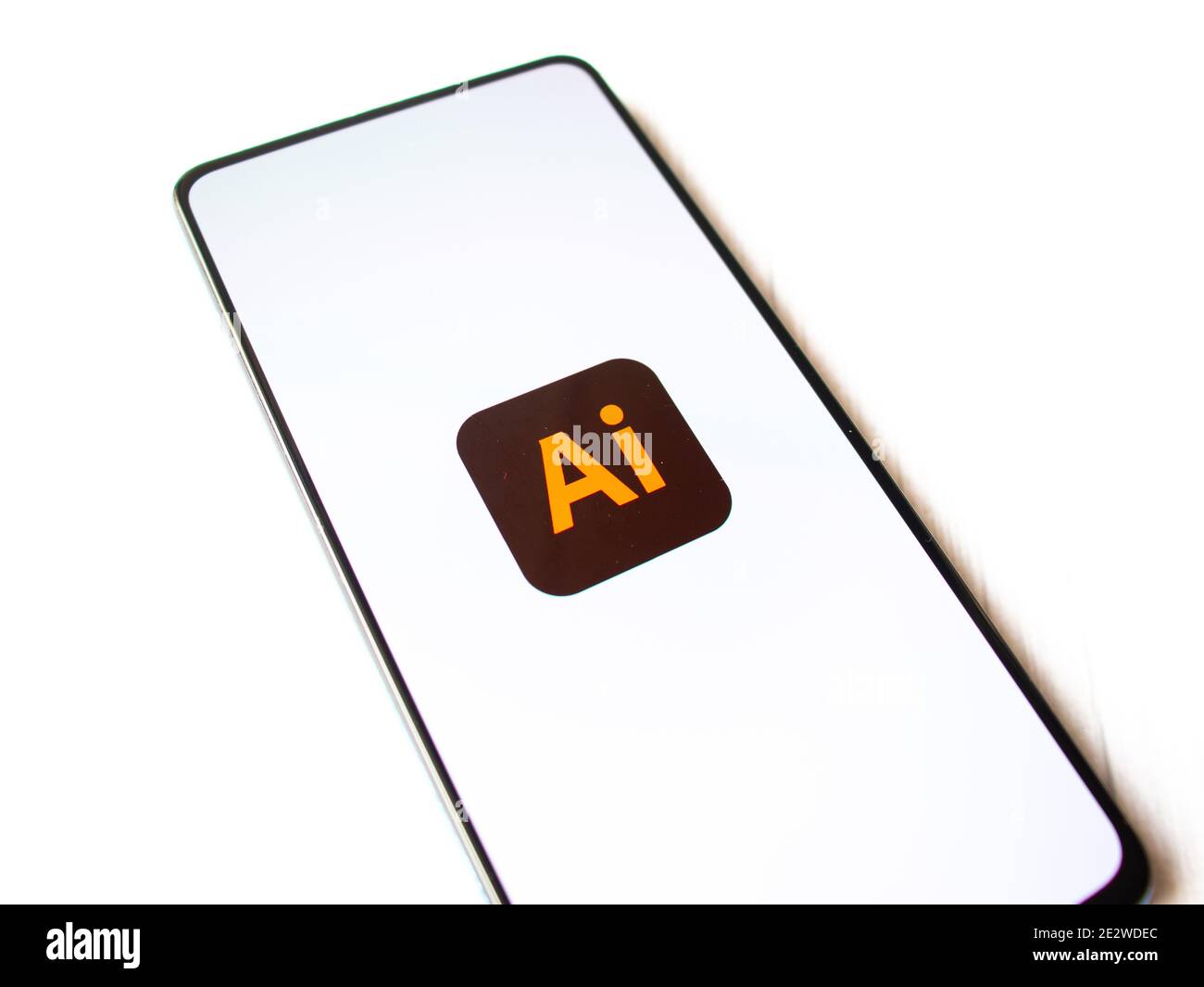 Assam, india - January 15, 2020 : Adobe Illustrator logo on phone screen stock image. Stock Photo