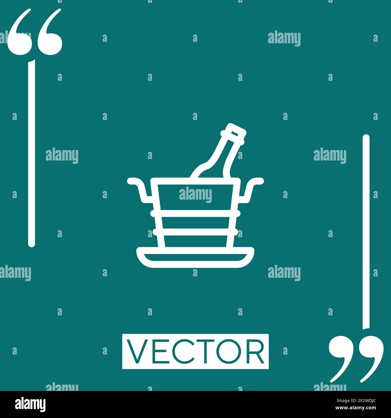 wine cooler vector icon Linear icon. Editable stroke line Stock Vector