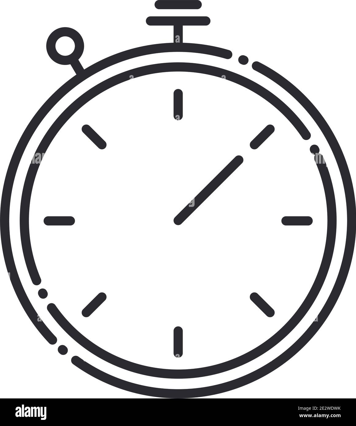 stopwatch time speed instrument line style icon vector illustration ...