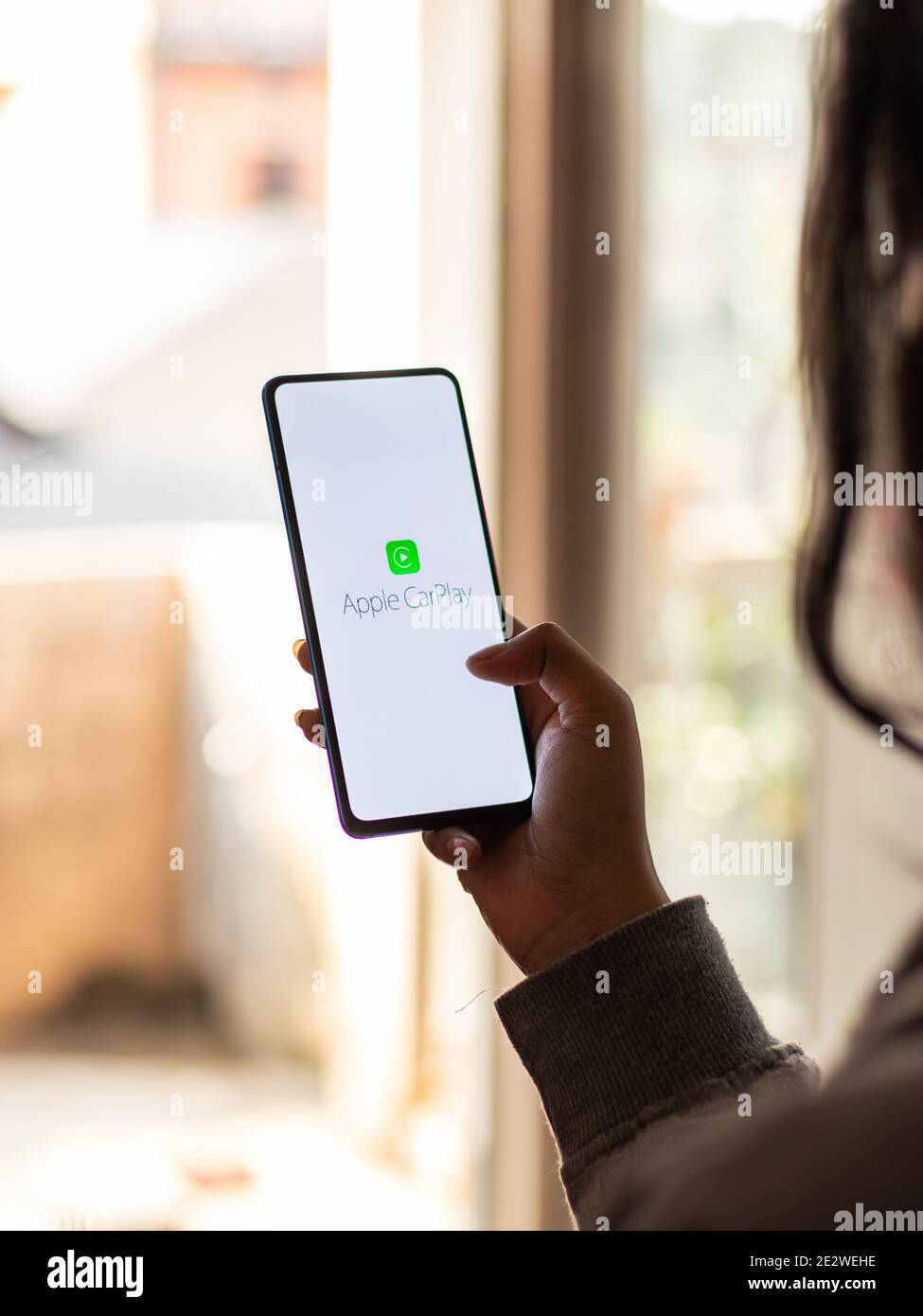 Assam, india January 15, 2020 Apple Carplay logo on phone screen stock image Stock Photo Alamy