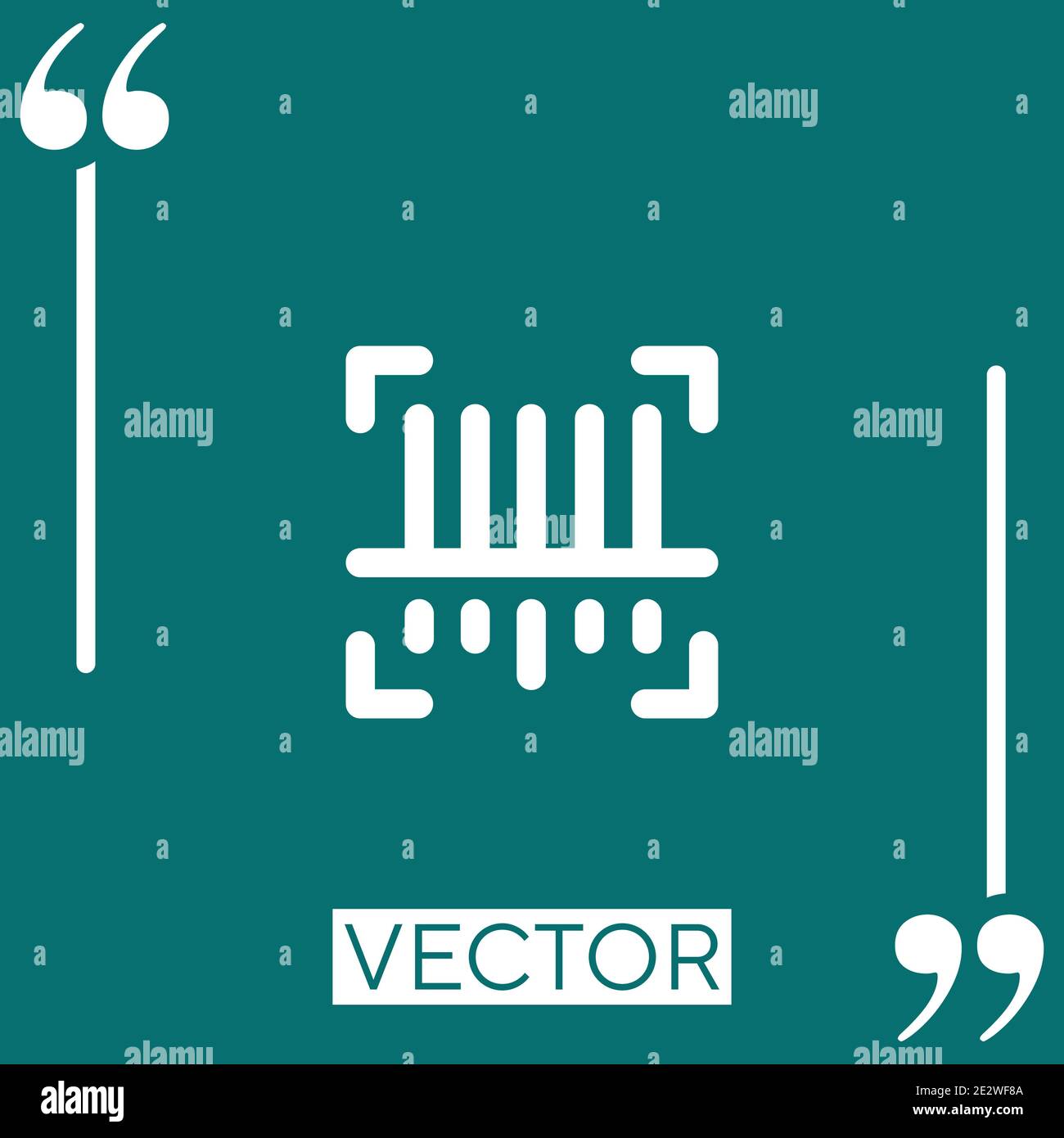 barcode vector icon Linear icon. Editable stroke line Stock Vector
