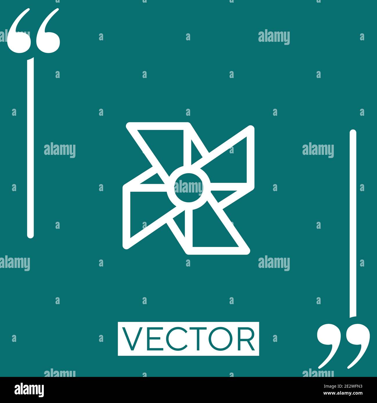 pinwheel vector icon Linear icon. Editable stroked line Stock Vector