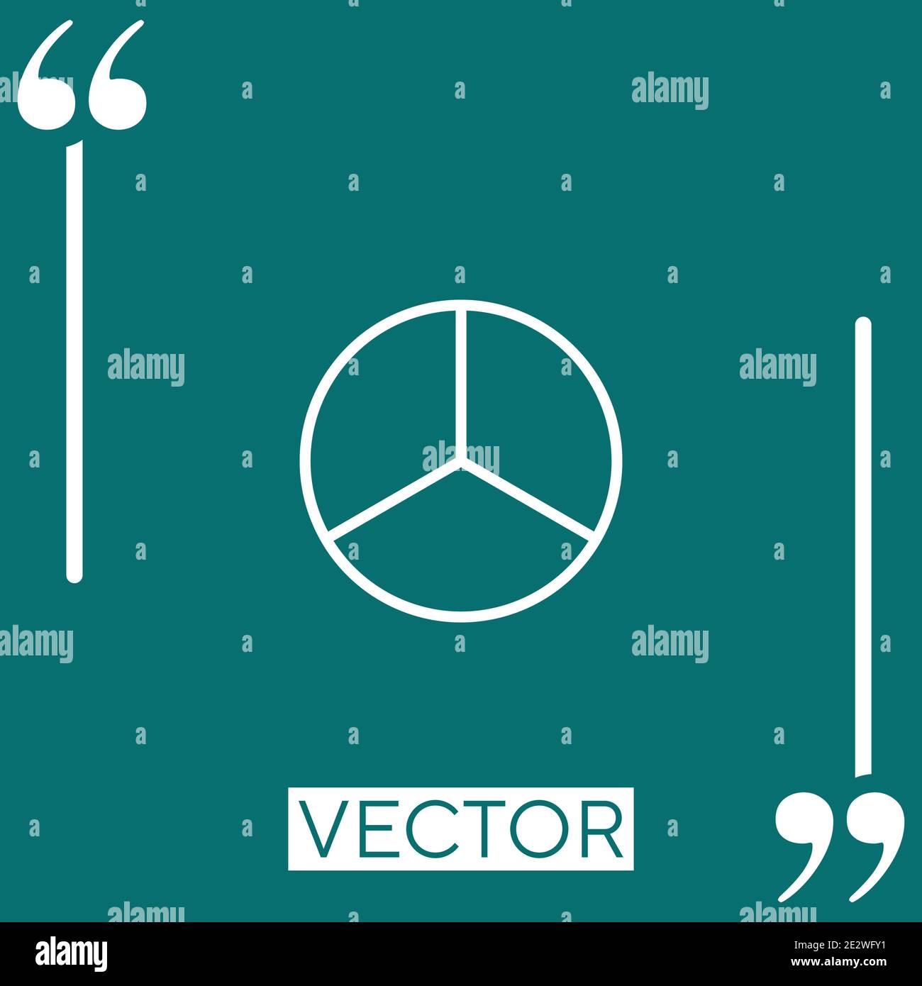 pie chart vector icon Linear icon. Editable stroke line Stock Vector ...