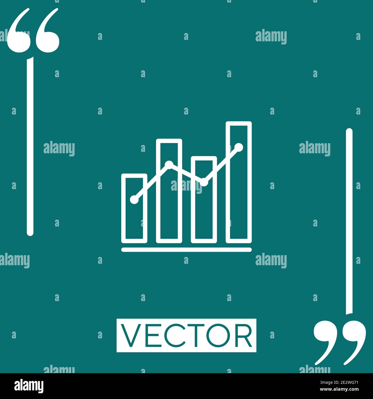growth Linear icon. Editable stroke line Stock Vector