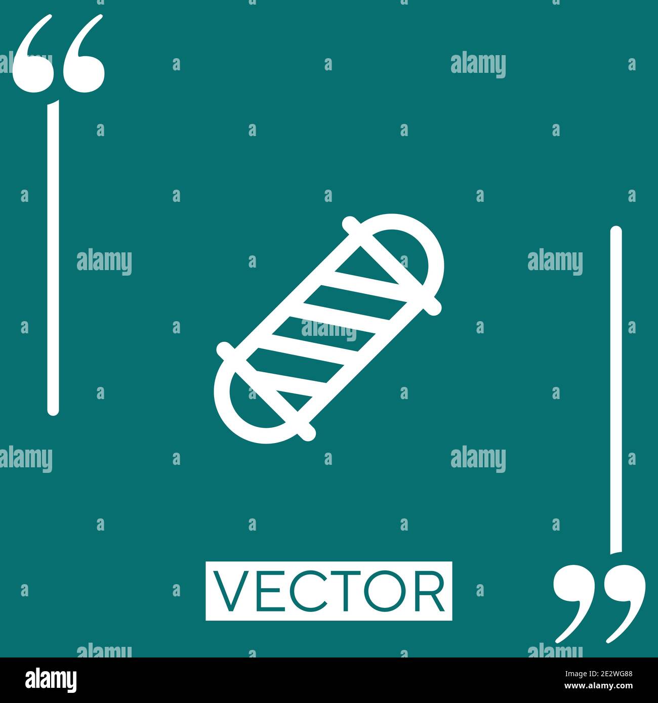 curler vector icon Linear icon. Editable stroked line Stock Vector