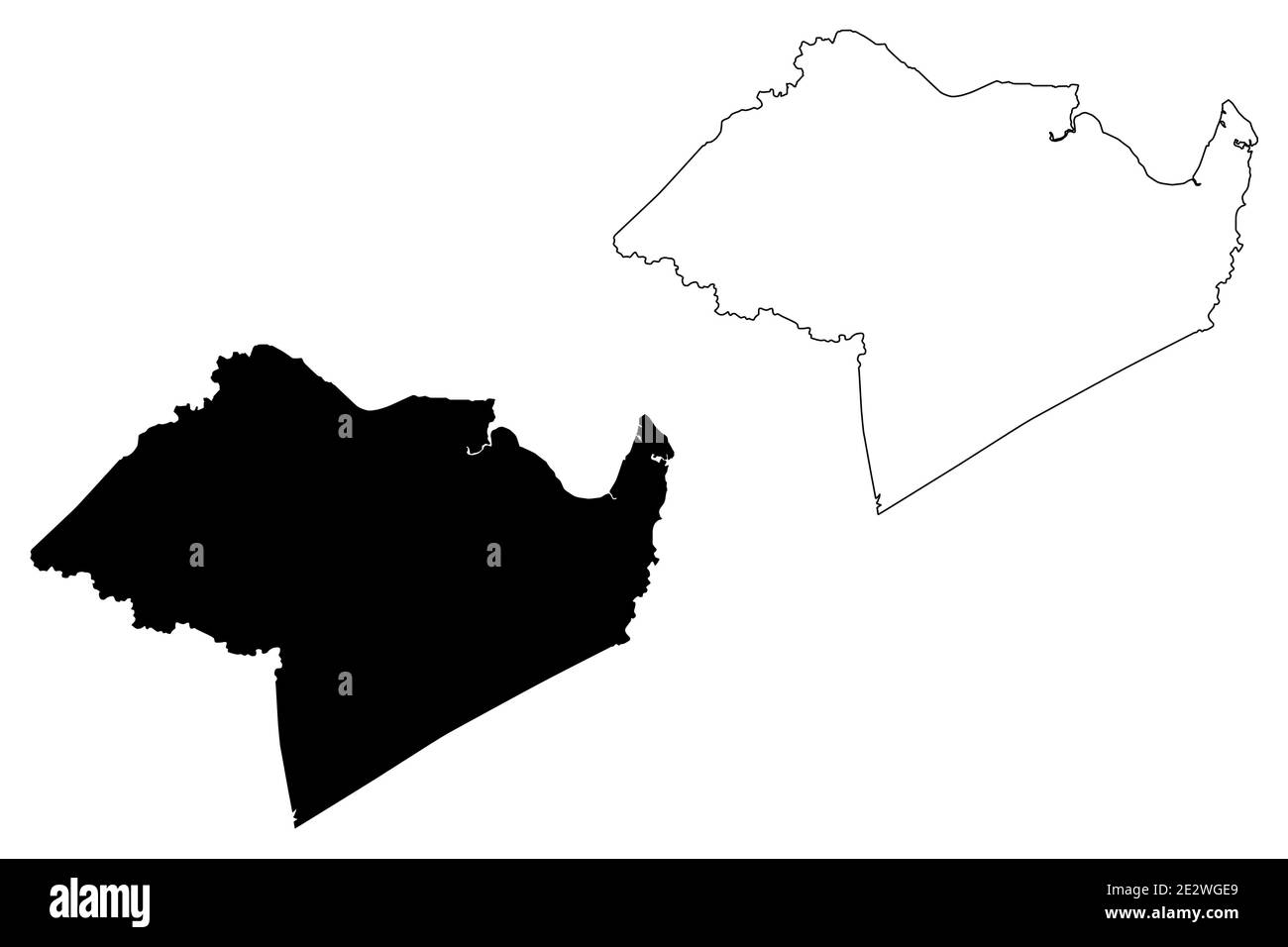 Surry County, Commonwealth of Virginia (U.S. county, United States of America, USA, U.S., US) map vector illustration, scribble sketch Surry map Stock Vector