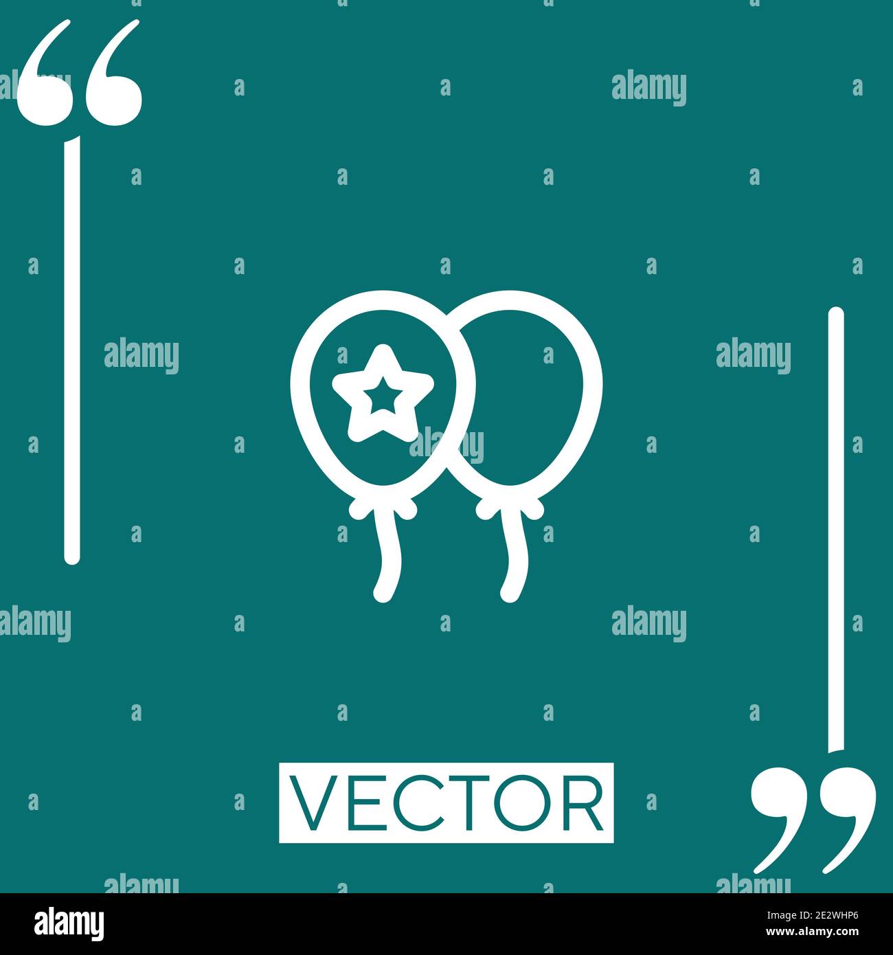 air balloons vector icon Linear icon. Editable stroked line Stock Vector